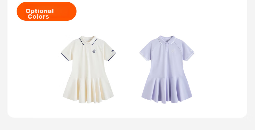 Anta Kids Girls Dress Big Kids 2026 Summer Comfortable Breathable Knitted Dress A62627302 22